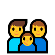 👨‍👨‍👦 Emoji Familia: Hombre, Hombre, Niño en Microsoft Windows 10 Fall Creators Update.