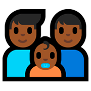 👨🏾‍👨🏾‍👶🏾 Emoji Familia - Hombre, Hombre, Bebé: Tono De Piel Oscuro Medio en Microsoft Windows 10 Fall Creators Update.
