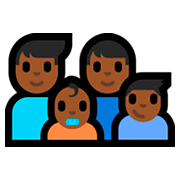 👨🏾‍👨🏾‍👶🏾‍👦🏾 Emoji Familia - Hombre, Mujer, Bebé, Niño: Tono De Piel Oscuro Medio en Microsoft Windows 10 Fall Creators Update.
