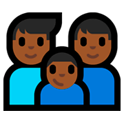 👨🏾‍👨🏾‍👦🏾 Emoji Família - Homem, Homem, Menino: Pele Morena Escura na Microsoft Windows 10 Fall Creators Update.