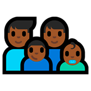 👨🏾‍👨🏾‍👦🏾‍👶🏾 Emoji Familie - Mann, Mann, Junge, Baby: mitteldunkle Hautfarbe Microsoft Windows 10 Fall Creators Update.