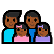 👨🏾‍👨🏾‍👧🏾‍👧🏾 Emoji Familie - Mann, Mann, Mädchen, Mädchen: mitteldunkle Hautfarbe Microsoft Windows 10 Fall Creators Update.