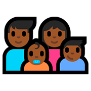 👨🏾‍👩🏾‍👶🏾‍👦🏾 Emoji Família - Homem, Mulher, Bebê, Menino: Pele Morena Escura na Microsoft Windows 10 Fall Creators Update.