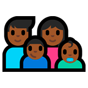 👨🏾‍👩🏾‍👦🏾‍👶🏾 Emoji Família - Homem, Mulher, Menino, Bebê: Pele Morena Escura na Microsoft Windows 10 Fall Creators Update.