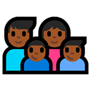 Emoji 👨🏾‍👩🏾‍👦🏾‍👦🏾 Famiglia - Uomo, Donna, Bambino, Bambino: Carnagione Abbastanza Scura su Microsoft Windows 10 Fall Creators Update.