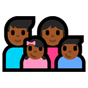👨🏾‍👩🏾‍👧🏾‍👦🏾 Emoji Família - Homem, Mulher, Menina, Menino: Pele Morena Escura na Microsoft Windows 10 Fall Creators Update.