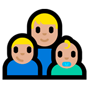 👨🏼‍👦🏼‍👶🏼 Emoji Família - Homem, Menino, Bebê: Pele Morena Clara na Microsoft Windows 10 Fall Creators Update.