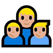 👨🏼‍👦🏼‍👦🏼 Emoji Familia - Hombre, Niño, Niño: Tono De Piel Claro Medio en Microsoft Windows 10 Fall Creators Update.