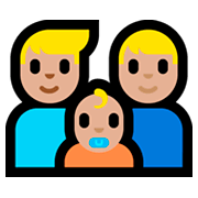 👨🏼‍👨🏼‍👶🏼 Emoji Família - Homem, Homem, Bebê: Pele Morena Clara na Microsoft Windows 10 Fall Creators Update.