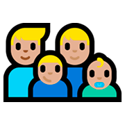 👨🏼‍👨🏼‍👦🏼‍👶🏼 Emoji Família - Homem, Homem, Menino, Bebê: Pele Morena Clara na Microsoft Windows 10 Fall Creators Update.