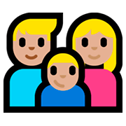 👨🏼‍👩🏼‍👦🏼 Emoji Familie - Mann, Frau, Junge: mittelhelle Hautfarbe Microsoft Windows 10 Fall Creators Update.