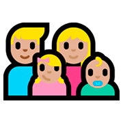 👨🏼‍👩🏼‍👧🏼‍👶🏼 Emoji Familia - Hombre, Mujer, Niña, Bebé: Tono De Piel Claro Medio en Microsoft Windows 10 Fall Creators Update.