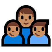 👨🏽‍👦🏽‍👦🏽 Emoji Família - Homem, Menino, Menino: Pele Morena na Microsoft Windows 10 Fall Creators Update.
