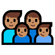 👨🏽‍👨🏽‍👦🏽‍👦🏽 Emoji Familia - Hombre, Hombre, Niño, Niño: Tono De Piel Medio en Microsoft Windows 10 Fall Creators Update.