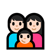 Emoji 👪🏻 Famiglia, Carnagione Chiara su Microsoft Windows 10 Fall Creators Update.