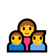 👩‍👦‍👦 Emoji Familia: Mujer, Niño, Niño en Microsoft Windows 10 Fall Creators Update.