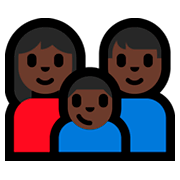 👩🏿‍👨🏿‍👦🏿 Emoji Família - Mulher, Homem, Menino: Pele Escura na Microsoft Windows 10 Fall Creators Update.