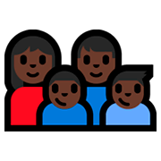 👩🏿‍👨🏿‍👦🏿‍👦🏿 Emoji Familia - Mujer, Hombre, Niño, Niño: Tono De Piel Oscuro en Microsoft Windows 10 Fall Creators Update.
