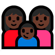 👩🏿‍👩🏿‍👦🏿 Emoji Família - Mulher, Mulher, Menino: Pele Escura na Microsoft Windows 10 Fall Creators Update.
