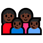 👩🏿‍👩🏿‍👦🏿‍👦🏿 Emoji Família - Mulher, Homem, Menino, Menino: Pele Escura na Microsoft Windows 10 Fall Creators Update.