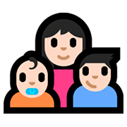 👩🏻‍👶🏻‍👦🏻 Emoji Familia - Mujer, Bebé, Niño: Tono De Piel Claro en Microsoft Windows 10 Fall Creators Update.