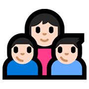 👩🏻‍👦🏻‍👦🏻 Emoji Familia - Mujer, Niño, Niño: Tono De Piel Claro en Microsoft Windows 10 Fall Creators Update.
