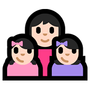 👩🏻‍👧🏻‍👧🏻 Emoji Família - Mulher, Menina, Menina: Pele Clara na Microsoft Windows 10 Fall Creators Update.