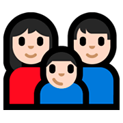 👩🏻‍👨🏻‍👦🏻 Emoji Família - Mulher, Homem, Menino: Pele Clara na Microsoft Windows 10 Fall Creators Update.