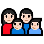 Emoji 👩🏻‍👨🏻‍👦🏻‍👦🏻 Famiglia - Donna, Uomo, Bambino, Bambino: Carnagione Chiara su Microsoft Windows 10 Fall Creators Update.