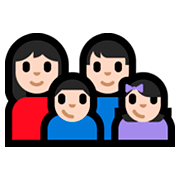 👩🏻‍👨🏻‍👦🏻‍👧🏻 Emoji Família - Mulher, Homem, Menino, Menina: Pele Clara na Microsoft Windows 10 Fall Creators Update.