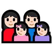 Emoji 👩🏻‍👨🏻‍👧🏻‍👧🏻 Famiglia - Donna, Uomo, Bambina, Bambina: Carnagione Chiara su Microsoft Windows 10 Fall Creators Update.