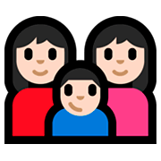 Emoji 👩🏻‍👩🏻‍👦🏻 Famiglia - Donna, Donna, Bambino: Carnagione Chiara su Microsoft Windows 10 Fall Creators Update.