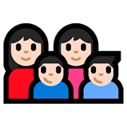 Emoji 👩🏻‍👩🏻‍👦🏻‍👦🏻 Famiglia - Donna, Donna, Bambino, Bambino: Carnagione Chiara su Microsoft Windows 10 Fall Creators Update.