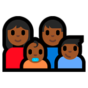 👩🏾‍👨🏾‍👶🏾‍👦🏾 Emoji Familie - Frau, Mann, Baby, Junge: mitteldunkle Hautfarbe Microsoft Windows 10 Fall Creators Update.
