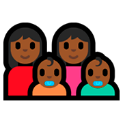 👩🏾‍👩🏾‍👶🏾‍👶🏾 Emoji Familia - Mujer, Mujer, Bebé, Bebé: Tono De Piel Oscuro Medio en Microsoft Windows 10 Fall Creators Update.