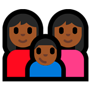 👩🏾‍👩🏾‍👦🏾 Emoji Família - Mulher, Mulher, Menino: Pele Morena Escura na Microsoft Windows 10 Fall Creators Update.