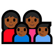 👩🏾‍👩🏾‍👦🏾‍👦🏾 Emoji Família - Mulher, Mulher, Menino, Menino: Pele Morena Escura na Microsoft Windows 10 Fall Creators Update.