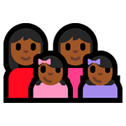 👩🏾‍👩🏾‍👧🏾‍👧🏾 Emoji Familia - Mujer, Mujer, Niña, Niña: Tono De Piel Oscuro Medio en Microsoft Windows 10 Fall Creators Update.