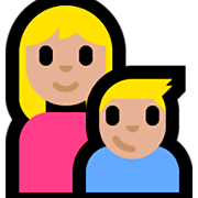 👩🏼‍👦🏼 Emoji Família - Mulher, Menino: Pele Morena Clara na Microsoft Windows 10 Fall Creators Update.