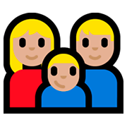 👩🏼‍👨🏼‍👦🏼 Emoji Família - Mulher, Homem, Menino: Pele Morena Clara na Microsoft Windows 10 Fall Creators Update.