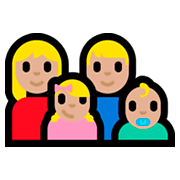 👩🏼‍👨🏼‍👧🏼‍👶🏼 Emoji Familie - Frau, Mann, Mädchen, Baby: mittelhelle Hautfarbe Microsoft Windows 10 Fall Creators Update.