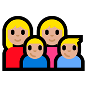 👩🏼‍👩🏼‍👦🏼‍👦🏼 Emoji Familia - Mujer, Mujer, Niño, Niño: Tono De Piel Claro Medio en Microsoft Windows 10 Fall Creators Update.