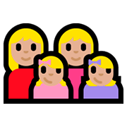 👩🏼‍👩🏼‍👧🏼‍👧🏼 Emoji Família - Mulher, Mulher, Menina, Menina: Pele Morena Clara na Microsoft Windows 10 Fall Creators Update.