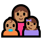 👩🏽‍👶🏽‍👧🏽 Emoji Familie - Frau, Baby, Mädchen: mittlere Hautfarbe Microsoft Windows 10 Fall Creators Update.