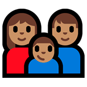 👩🏽‍👨🏽‍👦🏽 Emoji Familie - Frau, Mann, Junge: mittlere Hautfarbe Microsoft Windows 10 Fall Creators Update.