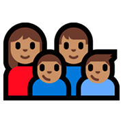 👩🏽‍👨🏽‍👦🏽‍👦🏽 Emoji Familia - Mujer, Hombre, Niño, Niño: Tono De Piel Medio en Microsoft Windows 10 Fall Creators Update.
