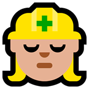 👷🏼‍♀️ Emoji Obrera: Tono De Piel Claro Medio en Microsoft Windows 10 Fall Creators Update.