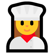 Émoji 👩‍🍳 Cuisinière sur Microsoft Windows 10 Fall Creators Update.