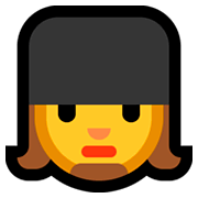 Emoji 💂‍♀️ Guardia Donna su Microsoft Windows 10 Fall Creators Update.