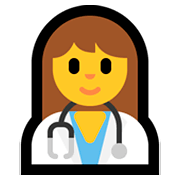 👩‍⚕️ Emoji Profesional Sanitario Mujer en Microsoft Windows 10 Fall Creators Update.